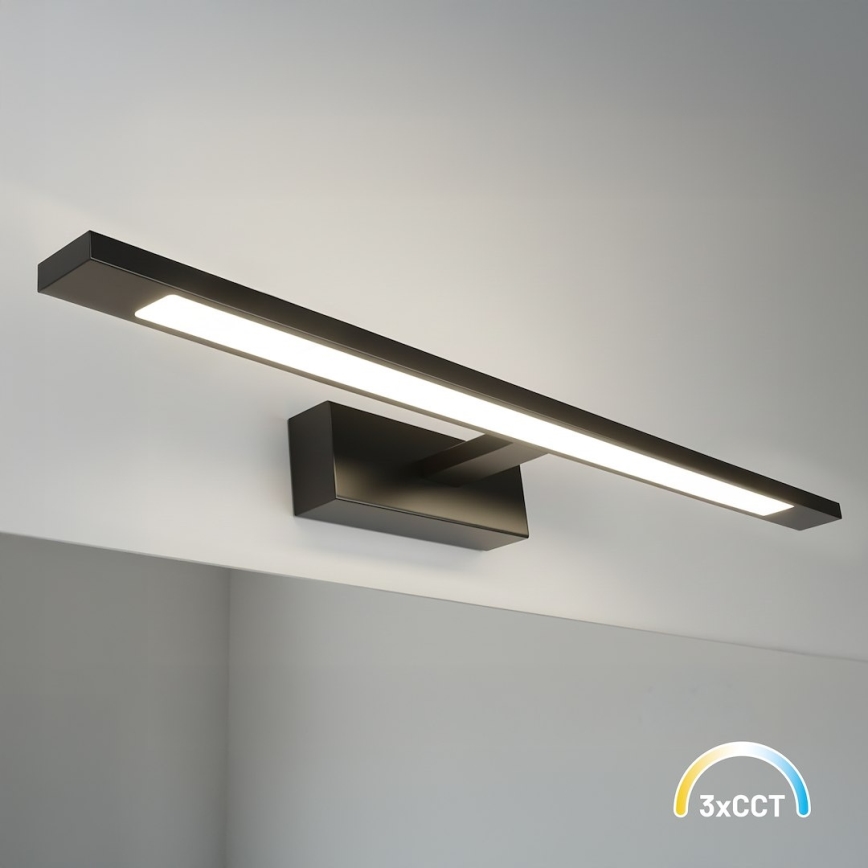 Luz LED para espejo de baño KLIMT LED/12W/230V 3000/4000/6000K 60 cm IP44 negro