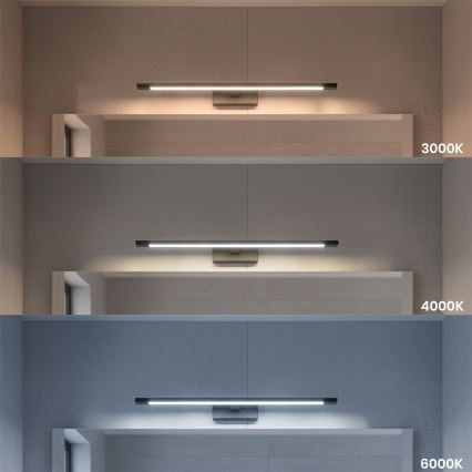 Luz LED para espejo de baño KLIMT LED/12W/230V 3000/4000/6000K 60 cm IP44 negro