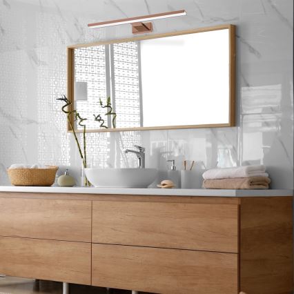 Luz LED para espejo de baño SHINE LED/13,8W/230V 60 cm IP44 oro rosa