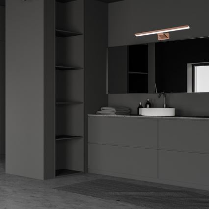 Luz LED para espejo de baño SHINE LED/13,8W/230V 60 cm IP44 oro rosa