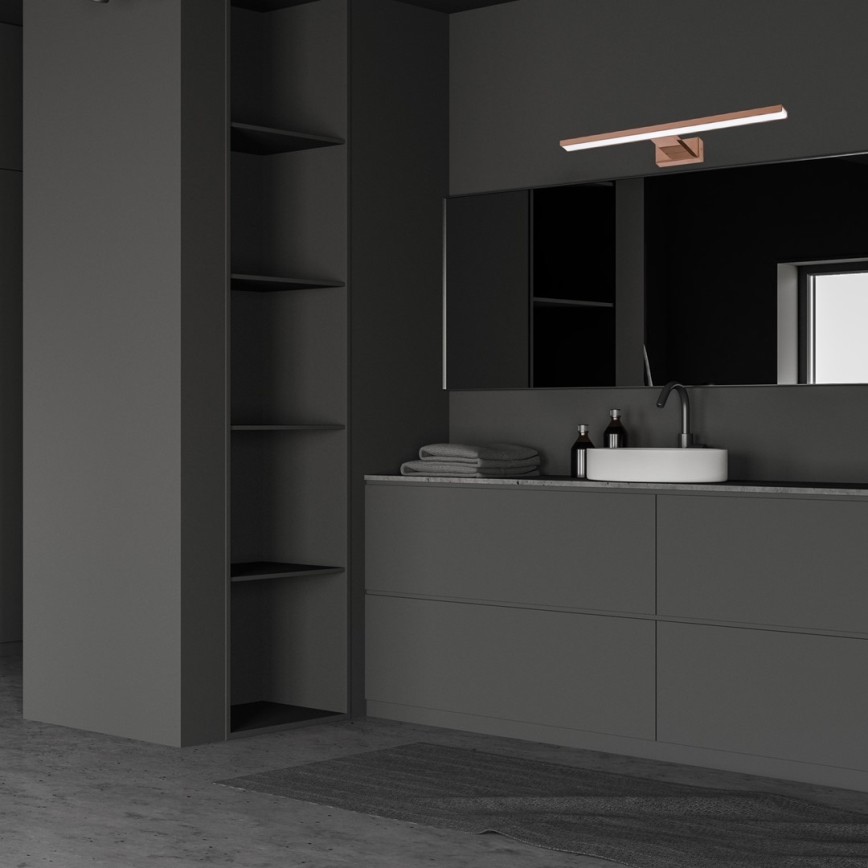 Luz LED para espejo de baño SHINE LED/13,8W/230V 60 cm IP44 oro rosa