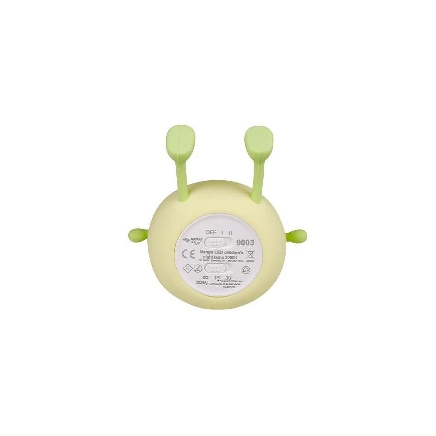 Luz nocturna infantil LED regulable y recargable LED/1W/5V 3000K 800 mAh mango