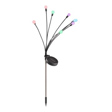 Luz solar LED RGB FIORINI 8xLED/1,2V 600 mAh IP44 negro