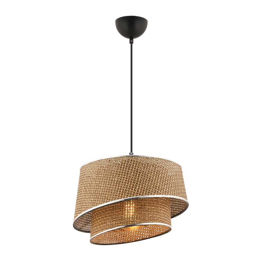 Luz Suspensa BARETTE 1xE27/60W/230V marrón/cromado brillante