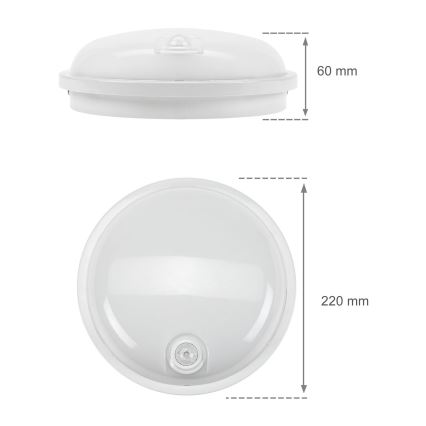 Luminaria técnica LED con sensor PIR LED/20W/230V IP54