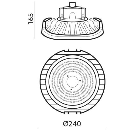 Lámpara industrial de alta resistencia LED regulable NINA HIGHBAY LED/100W/230V 4000K IP65