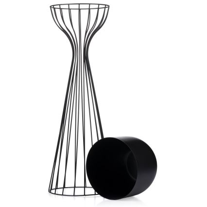 Maceta de metal LOFT 68x20 cm negro