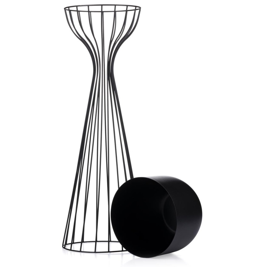 Maceta de metal LOFT 68x20 cm negro