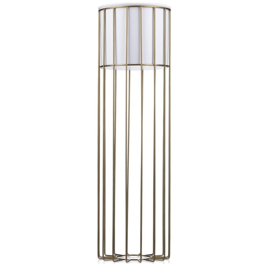 Maceta de metal LOFT 70x20 cm dorado/blanco