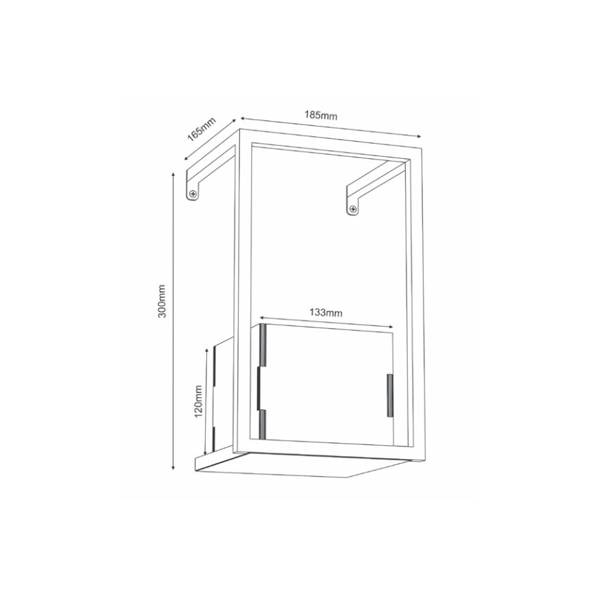 Maceta de pared 30x18 cm