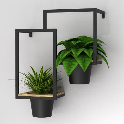 Maceta de pared 46x36cm negro