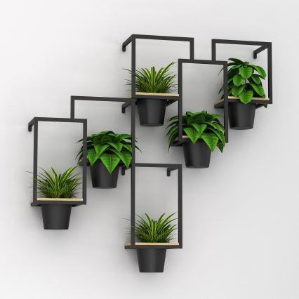 Maceta de pared 46x36cm negro