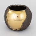 Maceta diá. 18,5 cm dorado/marrón