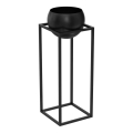 Macetero de metal 81,3x29 cm negro