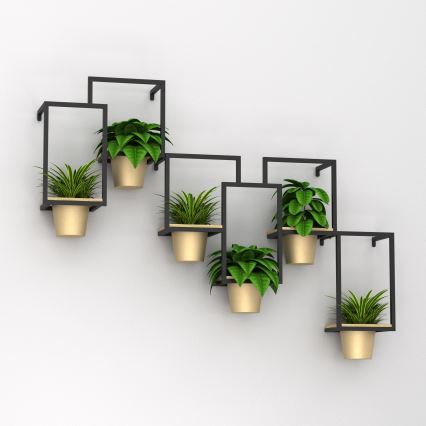 Macetero de pared 46x36cm dorado