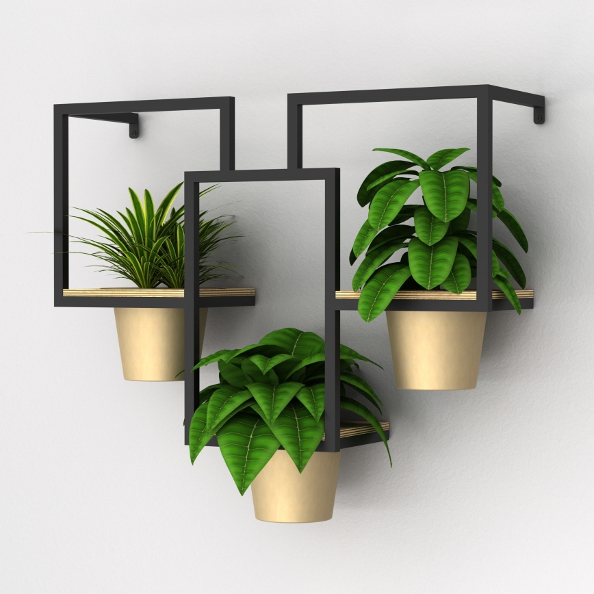 Macetero de pared 46x53 cm dorado