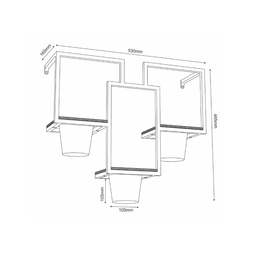 Macetero de pared 46x53 cm negro