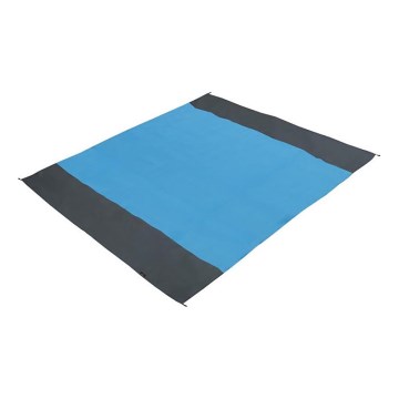 Manta de playa 200x200 cm azul/gris