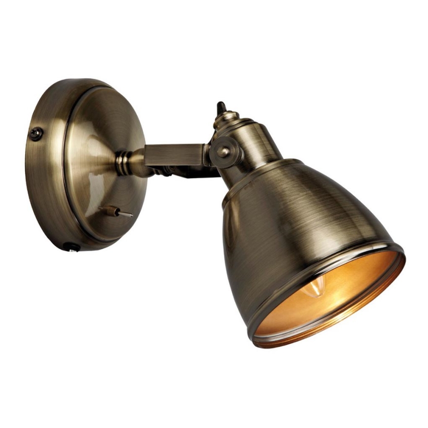 Markslöjd 104048 - Aplique FJÄLLBACKA 1xE14/40W/230V latón