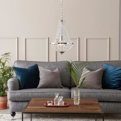 Marpzlöjd 104889 - Lámpara colgante de cristal regulable GRÄNSÖ 1xE27/60W/230V