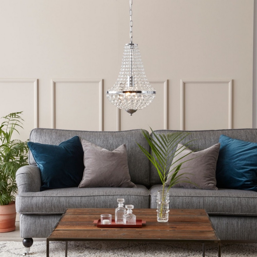 Marpzlöjd 104889 - Lámpara colgante de cristal regulable GRÄNSÖ 1xE27/60W/230V