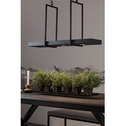Marpzlöjd 105780 - Lámpara araña LED regulable con cadena TRAY 3xLED/3W/230V negro
