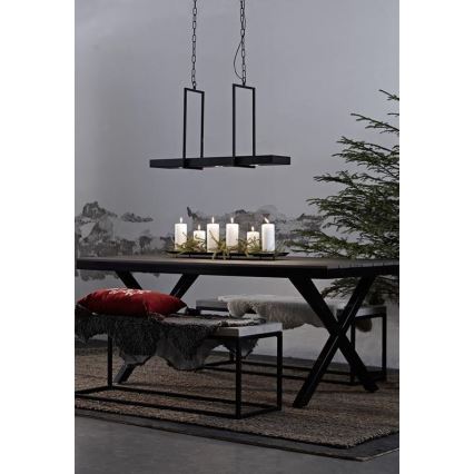 Marpzlöjd 105780 - Lámpara araña LED regulable con cadena TRAY 3xLED/3W/230V negro