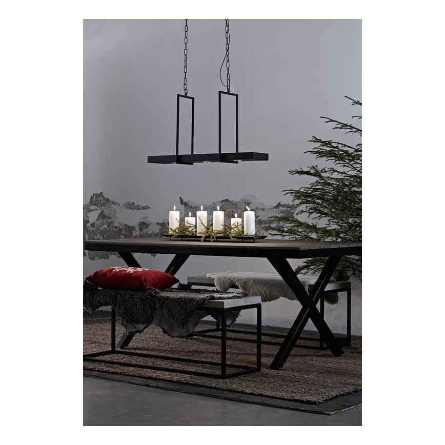 Marpzlöjd 105780 - Lámpara araña LED regulable con cadena TRAY 3xLED/3W/230V negro