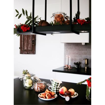 Marpzlöjd 105780 - Lámpara araña LED regulable con cadena TRAY 3xLED/3W/230V negro