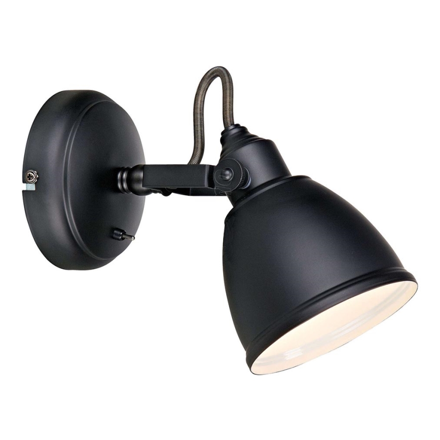 Markslöjd 105814 - Aplique FJÄLLBACKA 1xE14/40W/230V negro