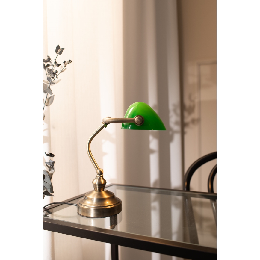 Markslöjd 105930 - Lámpara de mesa BANKERS 1xE14/40W/230V
