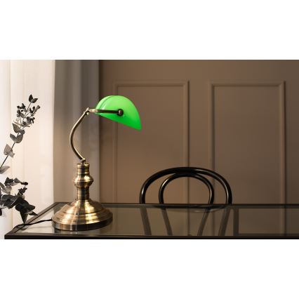 Markslöjd 105931 - Lámpara de mesa BANKERS 1xE14/40W/230V