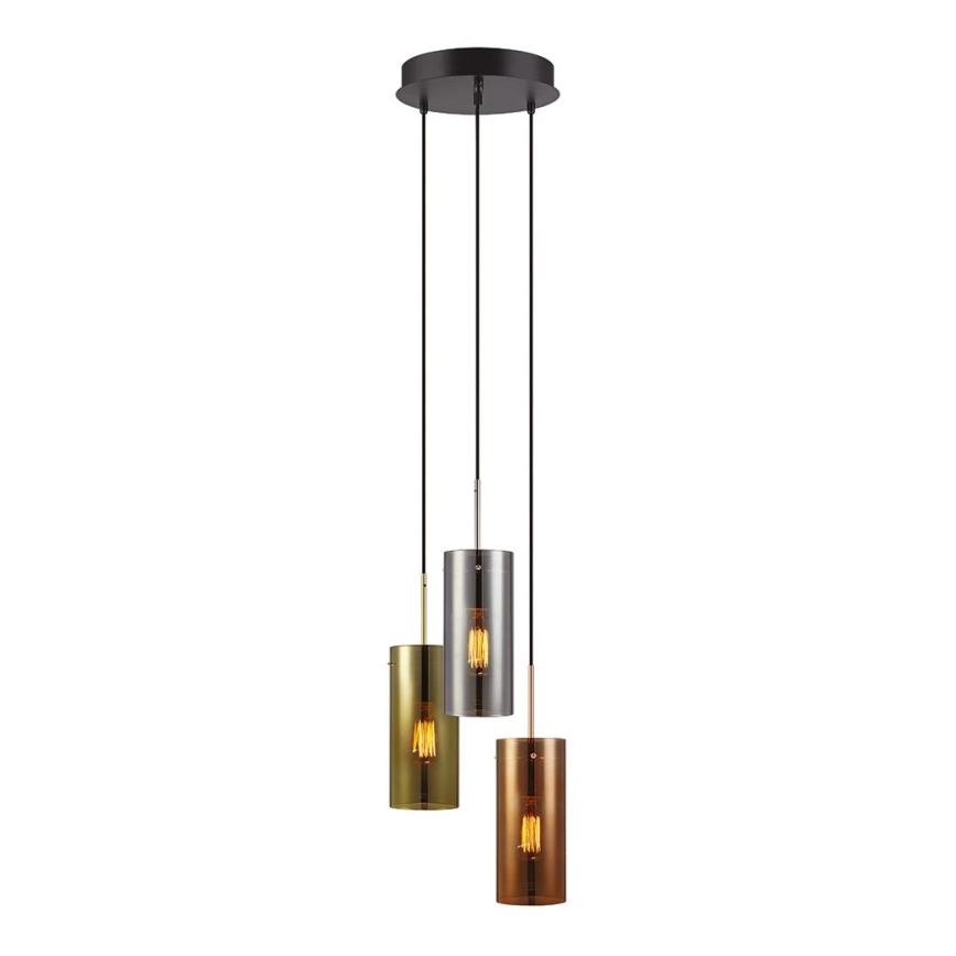 Markslöjd 106072 - Lámpara suspendida con alambre STORM 3xE27/40W/230V