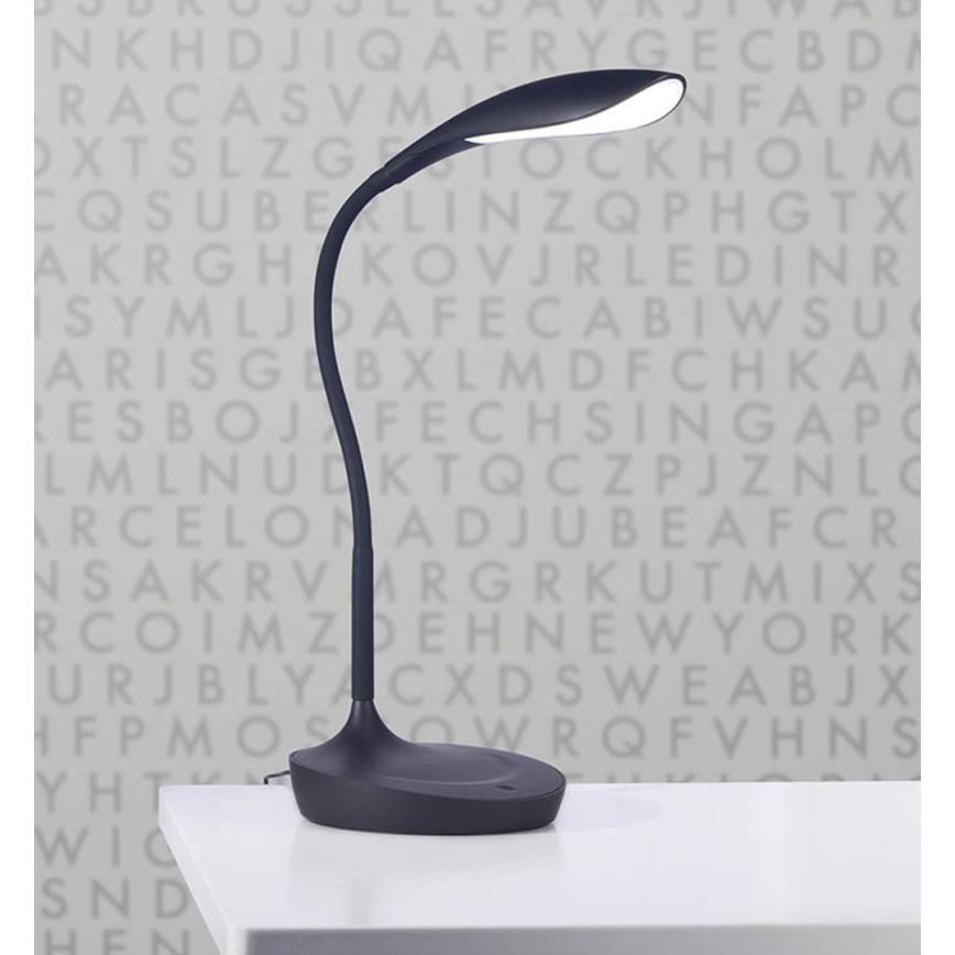 Markslöjd 106094 - LED Lámpara de mesa regulable con USB SWAN LED/4,6W/230V