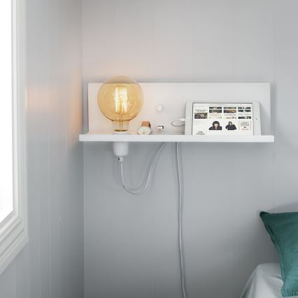 Markslöjd 106969 - Lámpara de pared regulable con USB MULTI 1xE27/60W/230V