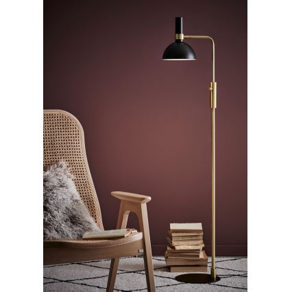 Markslöjd 106972 - Lámpara de pie con dimmer LARRY 1xE27/60W/230V negro/oro