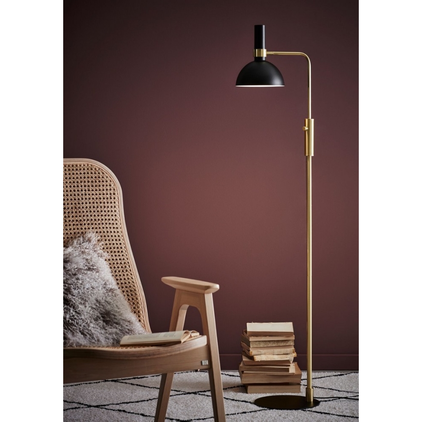 Markslöjd 106972 - Lámpara de pie con dimmer LARRY 1xE27/60W/230V negro/oro