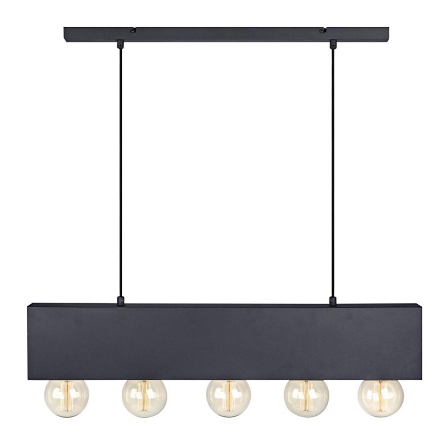 Markslöjd 107037 - Lámpara suspendida con alambre COUTURE 5xE27/40W/230V negro