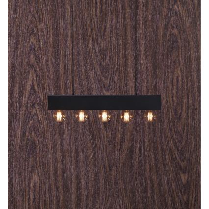 Marpzlöjd 107037 - Lámpara suspendida con alambre COUTURE 5xE27/40W/230V negro