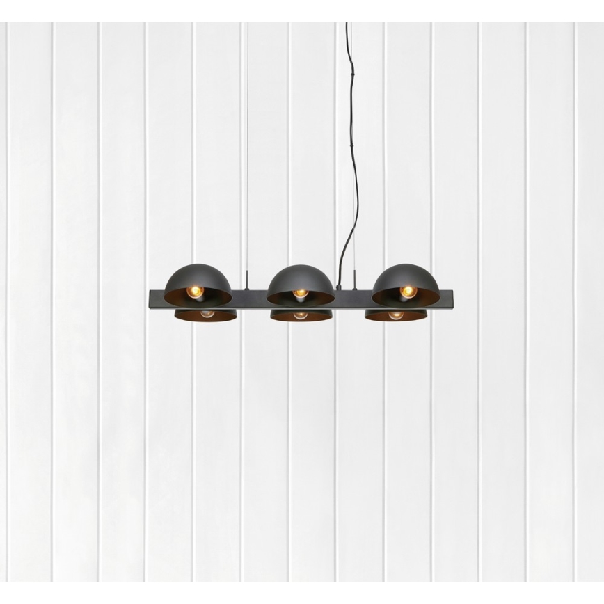 Markslöjd 107138 - Lámpara suspendida con alambre FLAMINGO 6xE14/40W/230V negro