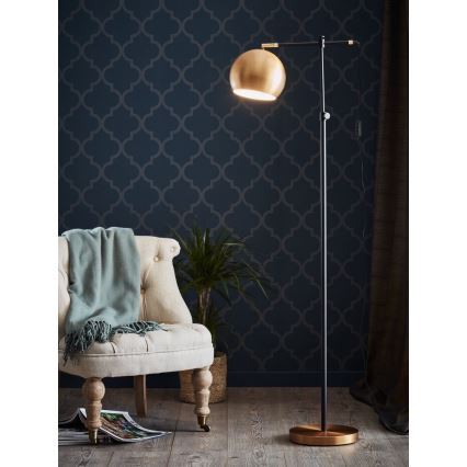Marpzlöjd 107231 - Lámpara de pie CHESTER 1xE27/40W/230V negro/bronce