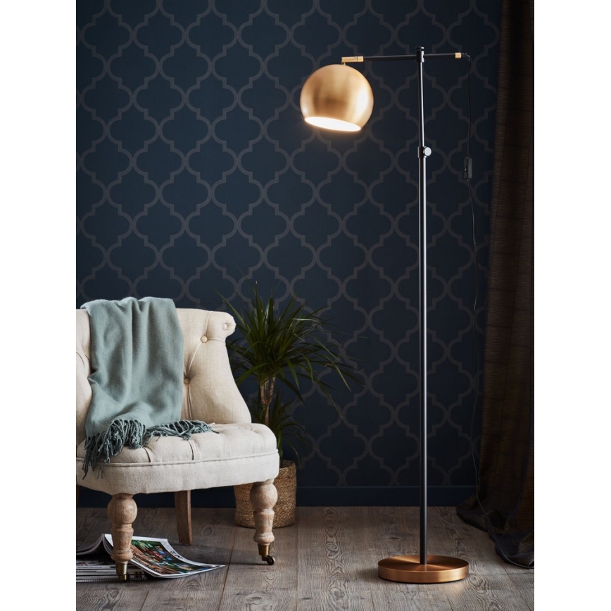 Marpzlöjd 107231 - Lámpara de pie CHESTER 1xE27/40W/230V negro/bronce