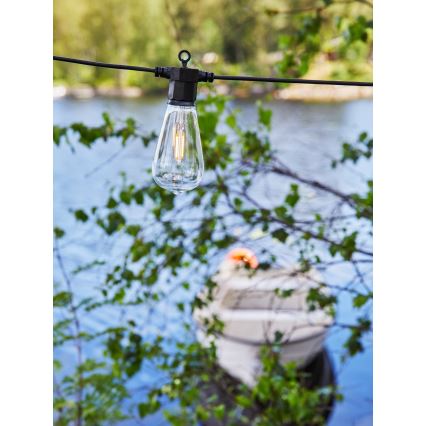 Markslöjd 107293 - Cadena decorativa LED para exterior GIRLANDA GARDEN 10xLED 5,5m IP44