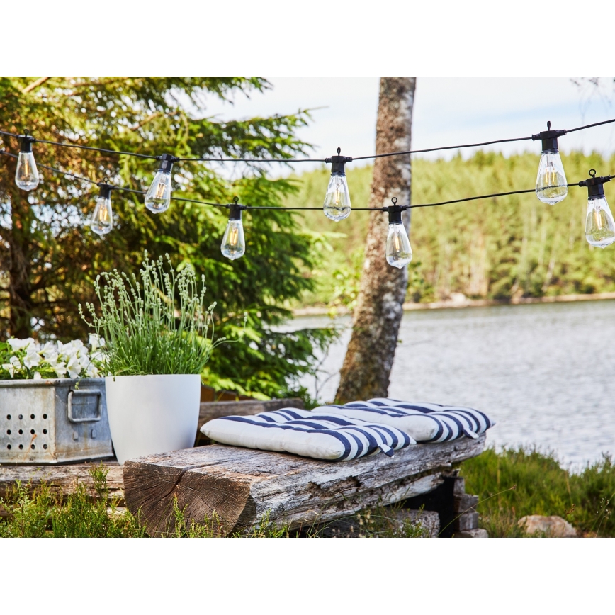 Markslöjd 107293 - Cadena decorativa LED para exterior GIRLANDA GARDEN 10xLED 5,5m IP44