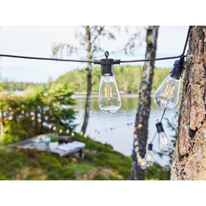 Markslöjd 107293 - Cadena decorativa LED para exterior GIRLANDA GARDEN 10xLED 5,5m IP44