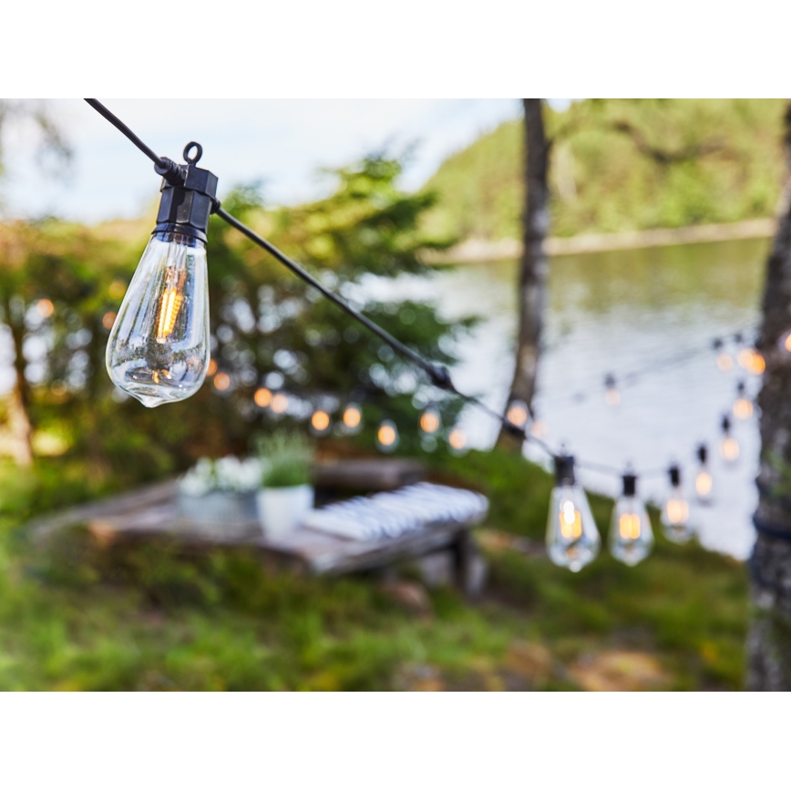 Markslöjd 107293 - Cadena decorativa LED para exterior GIRLANDA GARDEN 10xLED 5,5m IP44