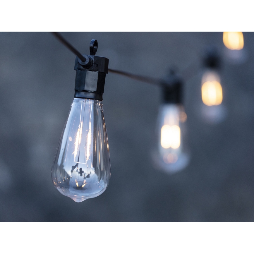 Markslöjd 107293 - Cadena decorativa LED para exterior GIRLANDA GARDEN 10xLED 5,5m IP44