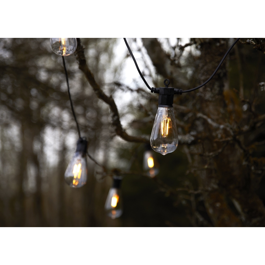 Markslöjd 107293 - Cadena decorativa LED para exterior GIRLANDA GARDEN 10xLED 5,5m IP44