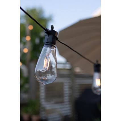 Markslöjd 107293 - Cadena decorativa LED para exterior GIRLANDA GARDEN 10xLED 5,5m IP44