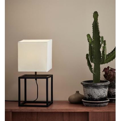 Markslöjd 107306 - Lámpara de mesa CUBE 1xE27/60W/230V